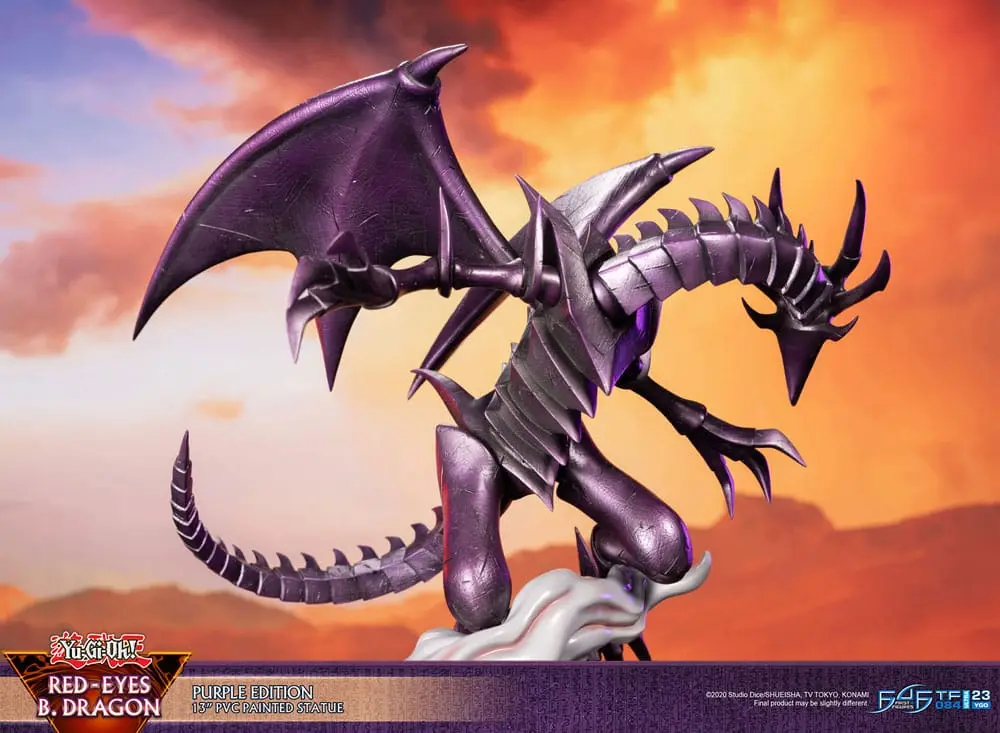 Yu-Gi-Oh! Red-Eyes B. Dragon Purple Colour PVC szobor figura 33 cm termékfotó