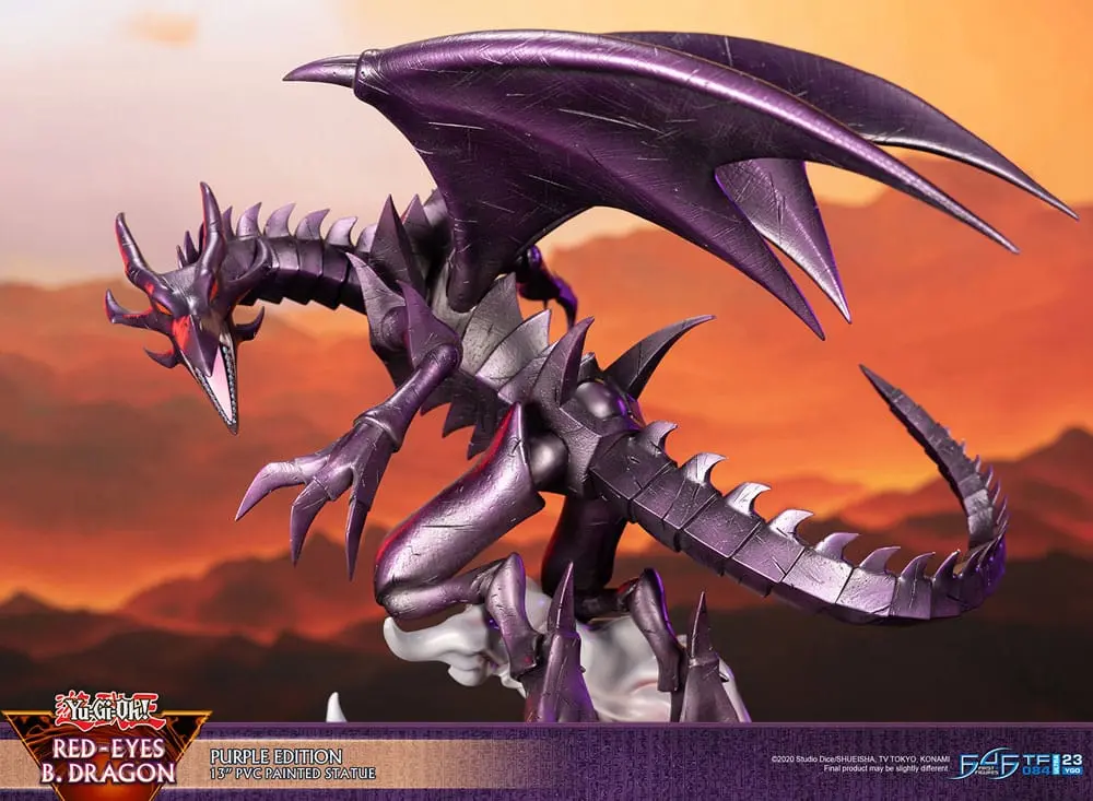 Yu-Gi-Oh! Red-Eyes B. Dragon Purple Colour PVC szobor figura 33 cm termékfotó