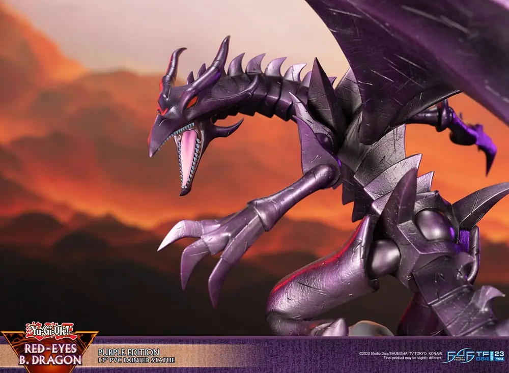 Yu-Gi-Oh! Red-Eyes B. Dragon Purple Colour PVC szobor figura 33 cm termékfotó