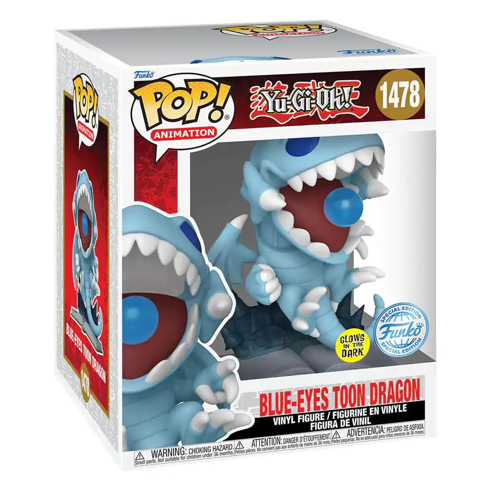 Yu-Gi-Oh! Super Sized Funko POP! Animation Vinyl figura Blue-Eyes Toon Dragon (GITD) Special Edition 15 cm termékfotó