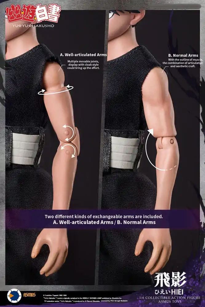 Yu Yu Hakusho 1/6 Hiei akciófigura 30 cm termékfotó