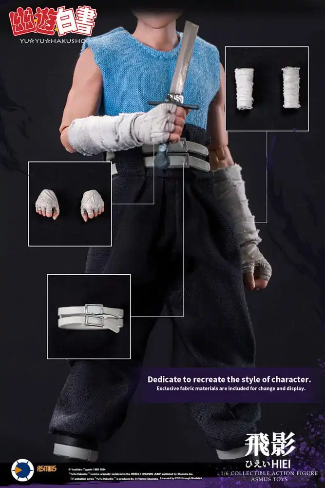 Yu Yu Hakusho 1/6 Hiei (Luxury Version) akciófigura 30 cm termékfotó