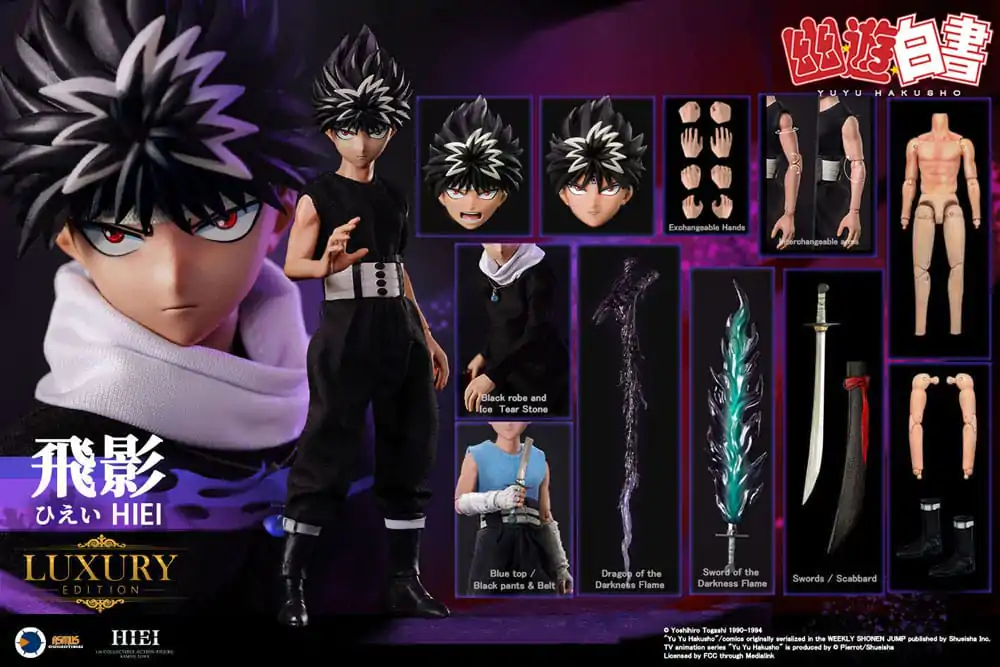 Yu Yu Hakusho 1/6 Hiei (Luxury Version) akciófigura 30 cm termékfotó