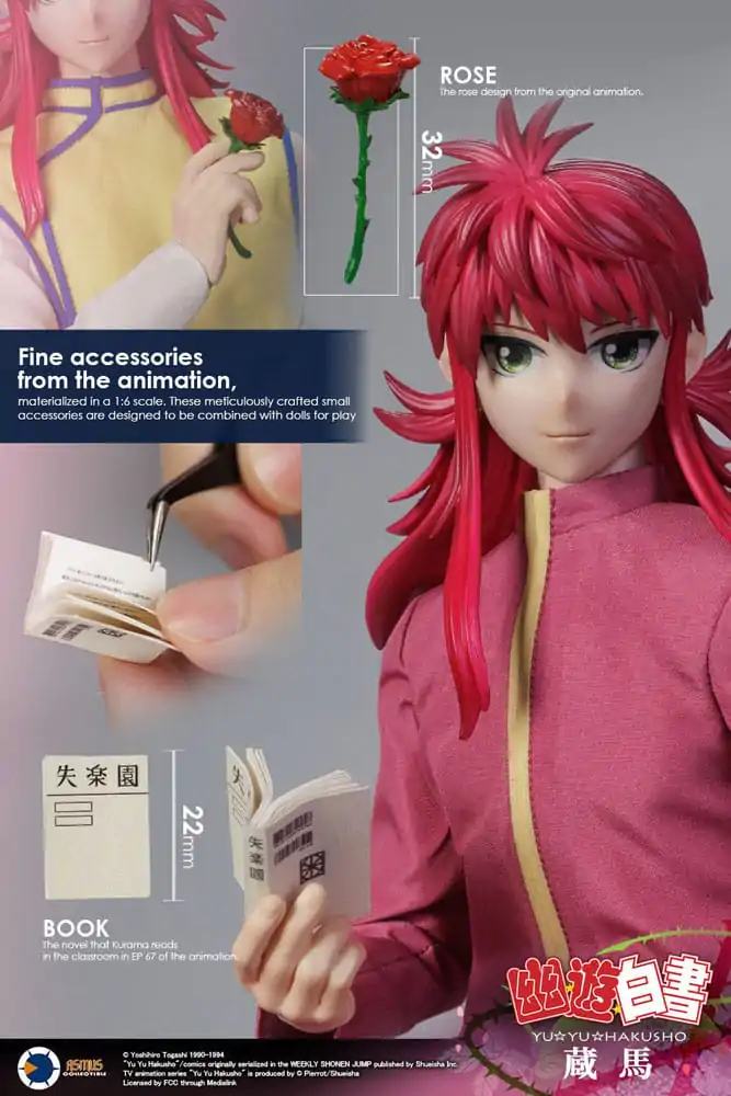 Yu Yu Hakusho 1/6 Kurama akciófigura 30 cm termékfotó