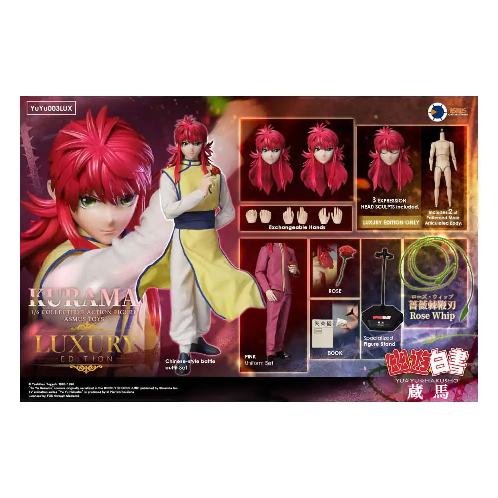 Yu Yu Hakusho 1/6 Kurama (Luxury Edition) akciófigura 30 cm termékfotó