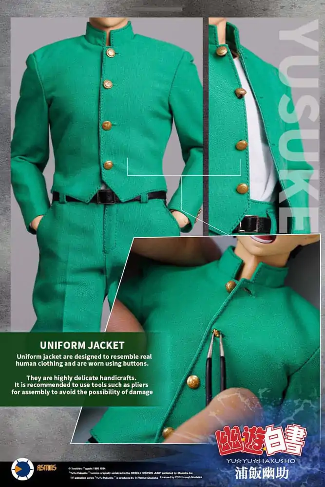 Yu Yu Hakusho 1/6 Yusuke Urameshi akciófigura 30 cm termékfotó