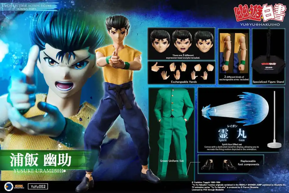 Yu Yu Hakusho 1/6 Yusuke Urameshi akciófigura 30 cm termékfotó