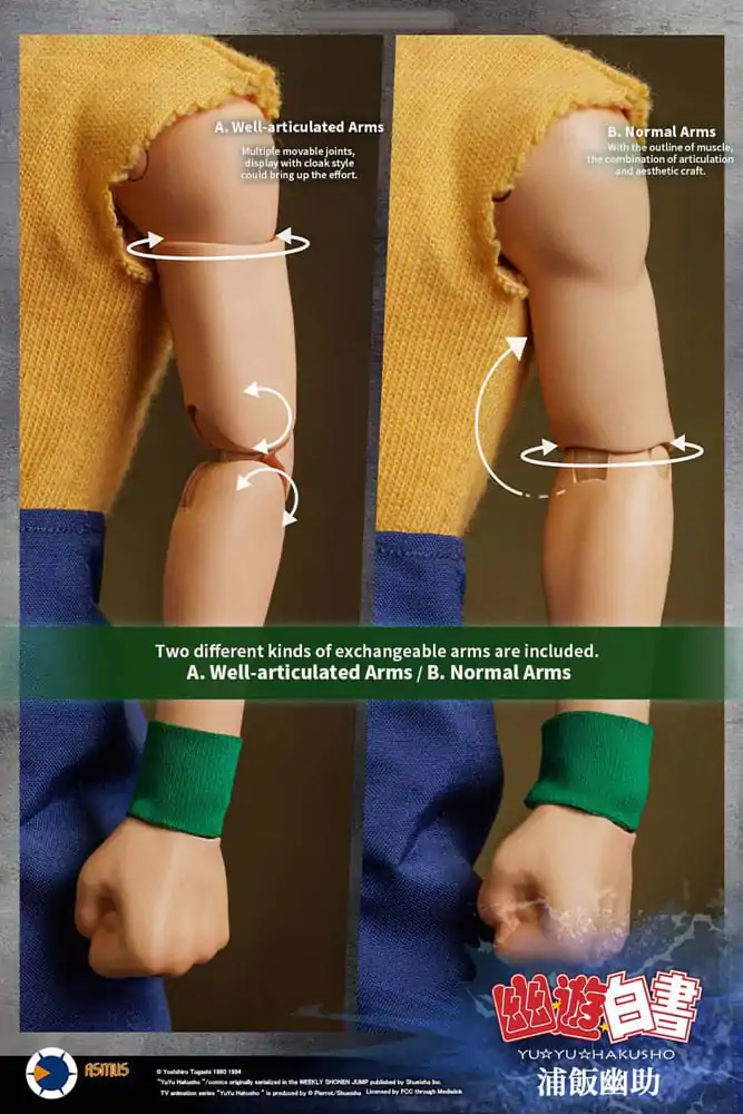 Yu Yu Hakusho 1/6 Yusuke Urameshi (Luxury Version) akciófigura 30 cm termékfotó