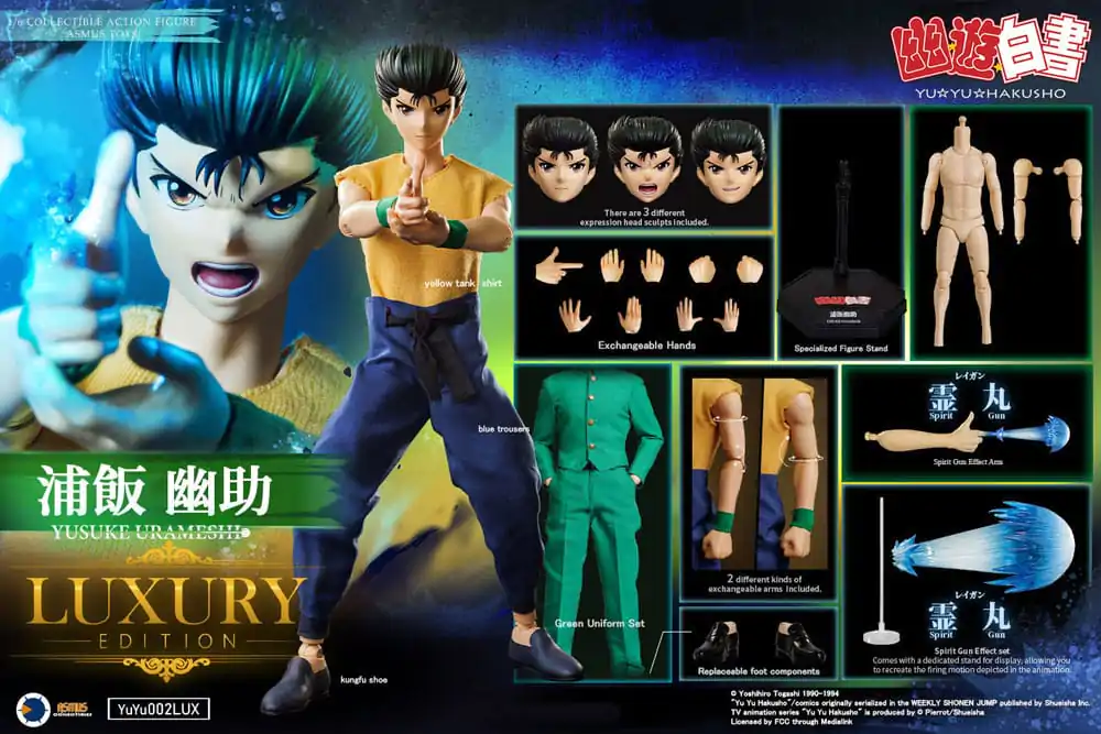 Yu Yu Hakusho 1/6 Yusuke Urameshi (Luxury Version) akciófigura 30 cm termékfotó