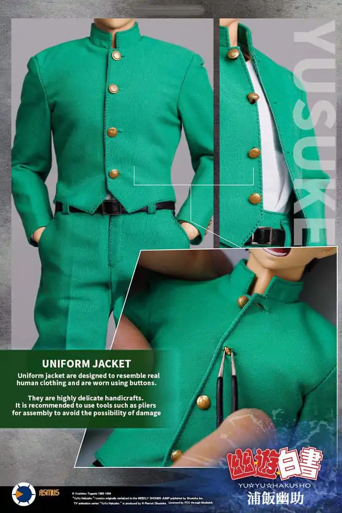 Yu Yu Hakusho 1/6 Yusuke Urameshi (Luxury Version) akciófigura 30 cm termékfotó