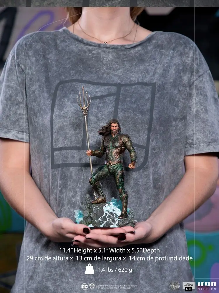 Zack Snyder's Justice League BDS Art Scale 1/10 Aquaman szobor figura 29 cm termékfotó