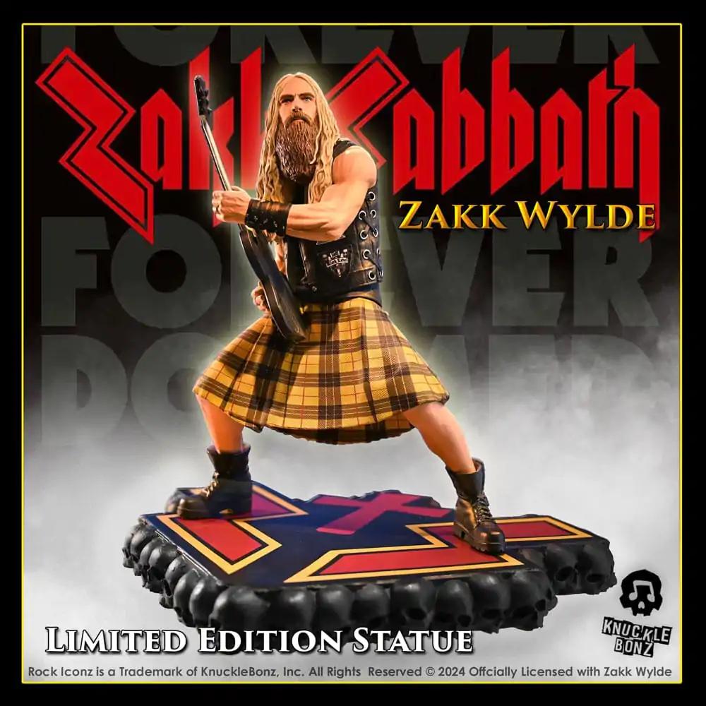 Zakk Sabbath Rock Iconz Zakk Wylde II szobor figura 22 cm termékfotó