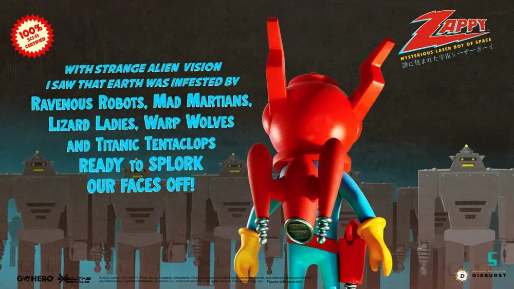 Zappy Mysterious Laser Boy of Space akciófigura 22 cm termékfotó