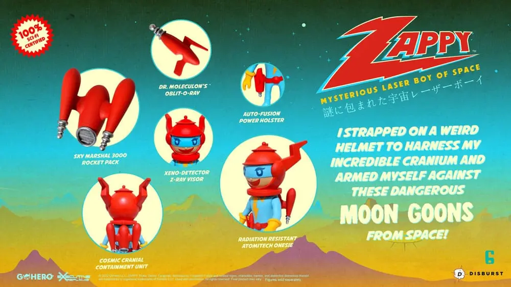 Zappy Mysterious Laser Boy of Space akciófigura 22 cm termékfotó