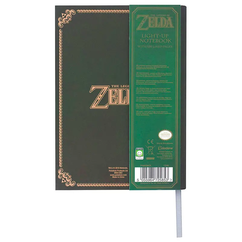 Zelda Triforce világítós jegyzetfüzet termékfotó