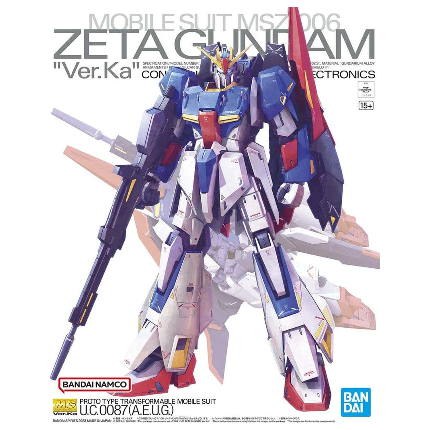 Zeta Gundam MSZ-006 Zeta Gundam Ver. Ka Mobile Suit modell készlet MG 1/100 termékfotó
