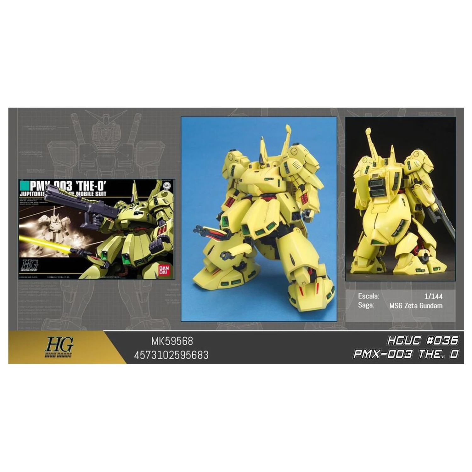 Zeta Gundam PMX-003 The-O Mobile Suit modell készlet HGUC 1/144 termékfotó