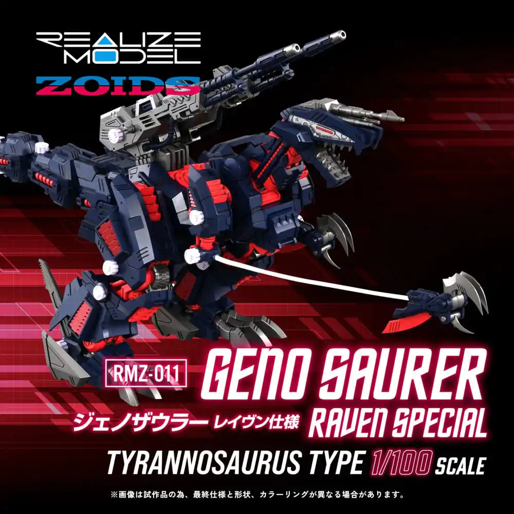 Zoids 1/100 RMZ-011 Geno Saurer Raven Special Műanyag modell készlet 28 cm termékfotó