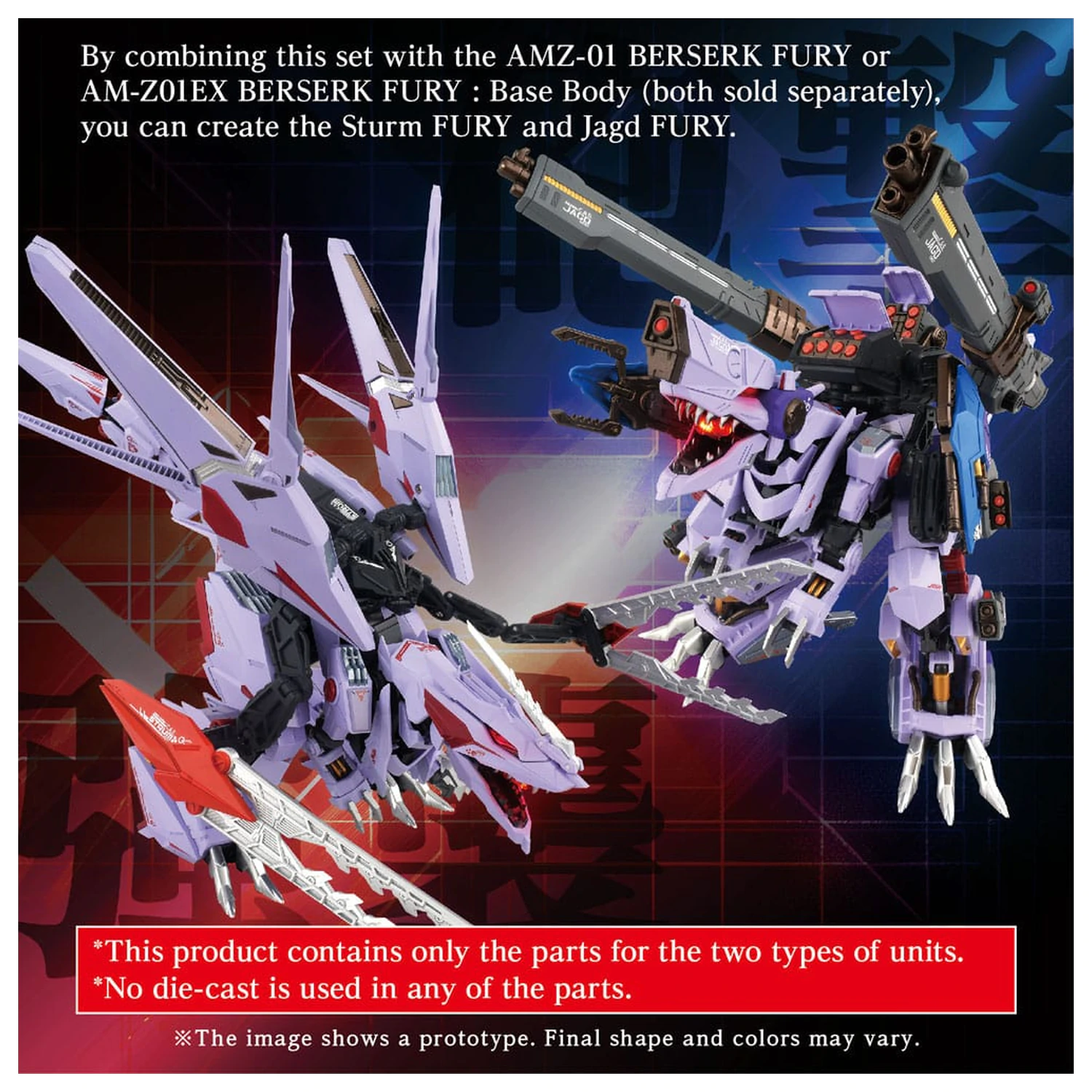 Zoids AM-Z01CP Berserk Fury Sturm & Jagd Unit modell készlet kiegészítő csomag  termékfotó