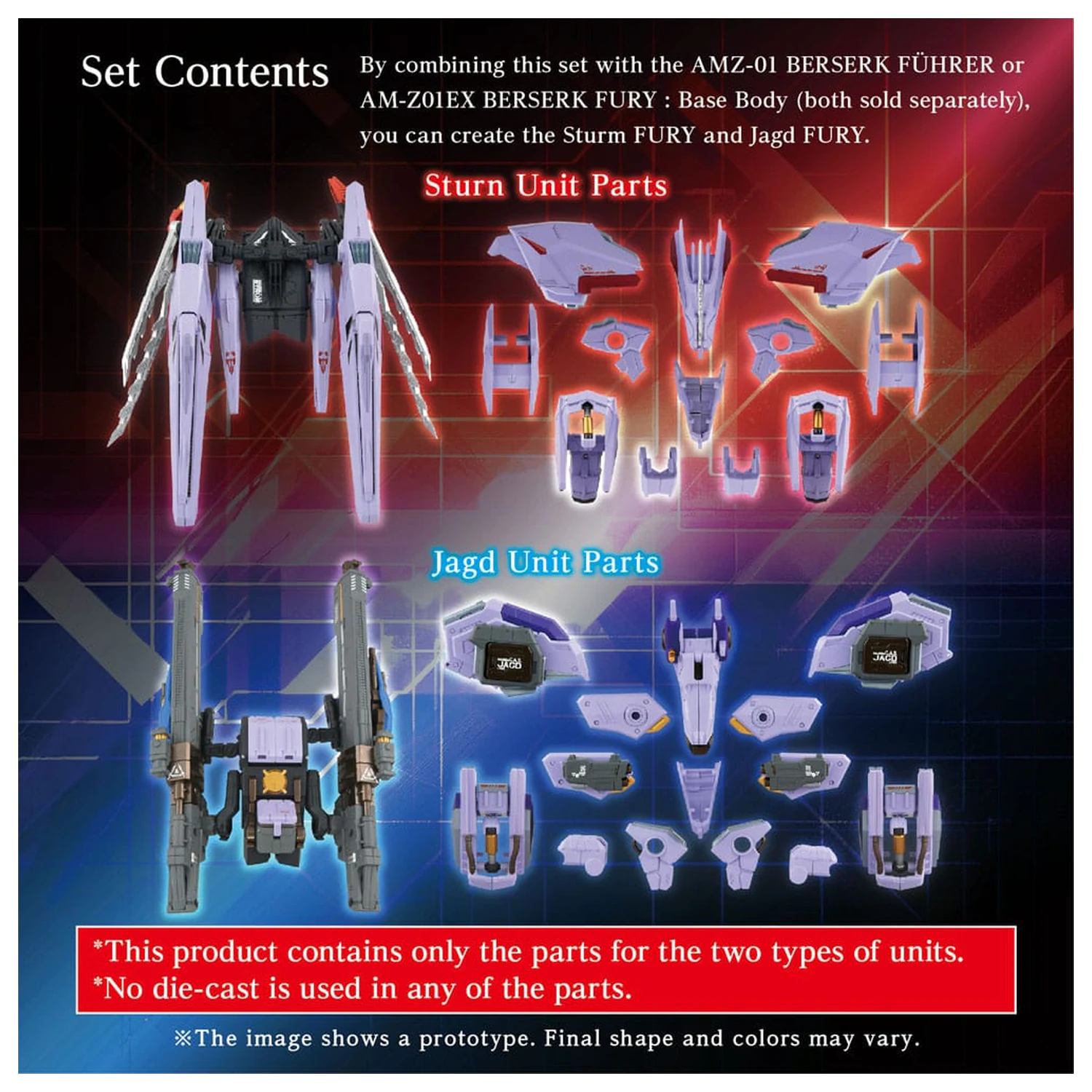 Zoids AM-Z01CP Berserk Fury Sturm & Jagd Unit modell készlet kiegészítő csomag  termékfotó