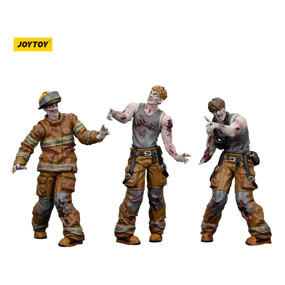 Zombie Dark Source Firefighters 3 db-os akciófigura csomag 8 cm termékfotó
