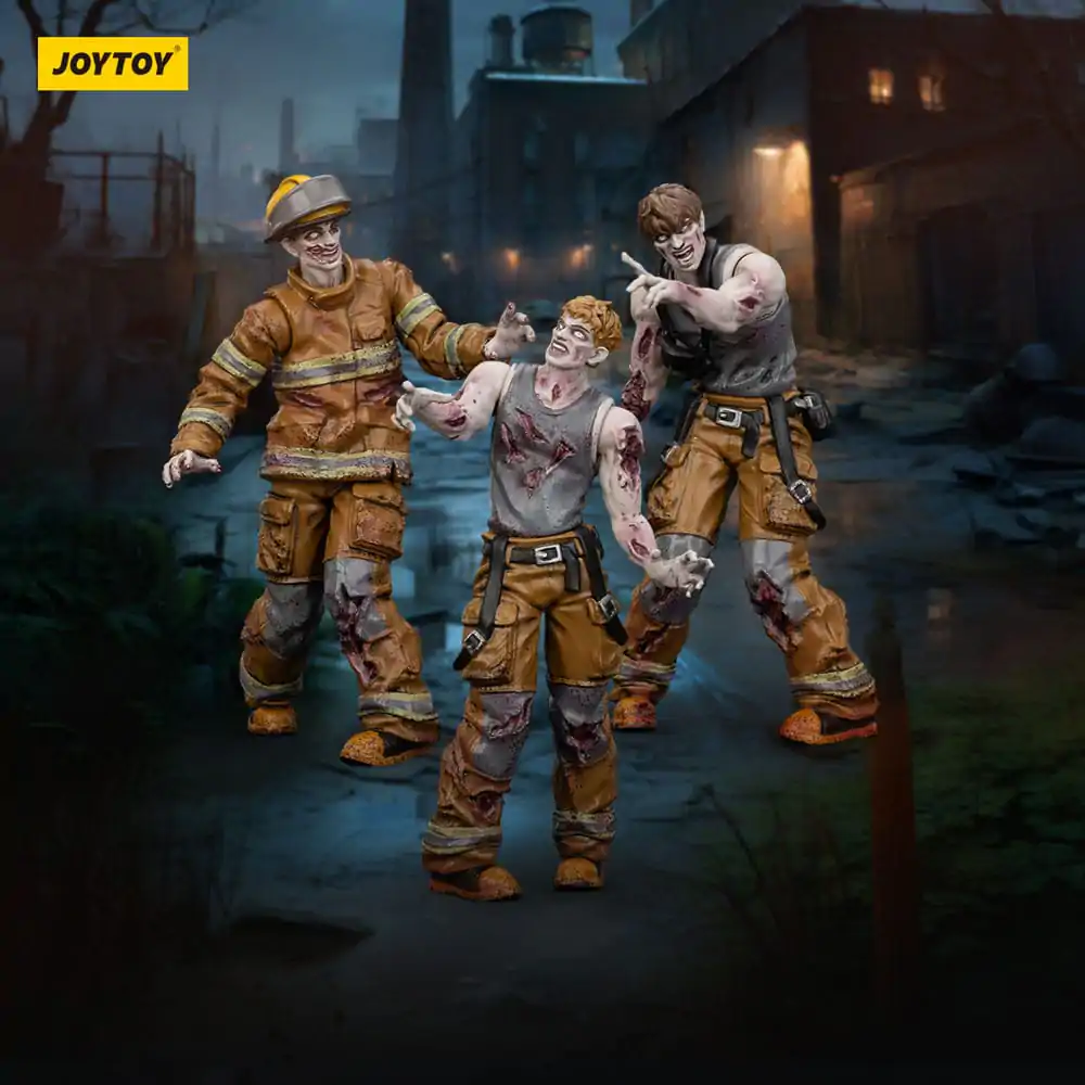 Zombie Dark Source Firefighters 3 db-os akciófigura csomag 8 cm termékfotó