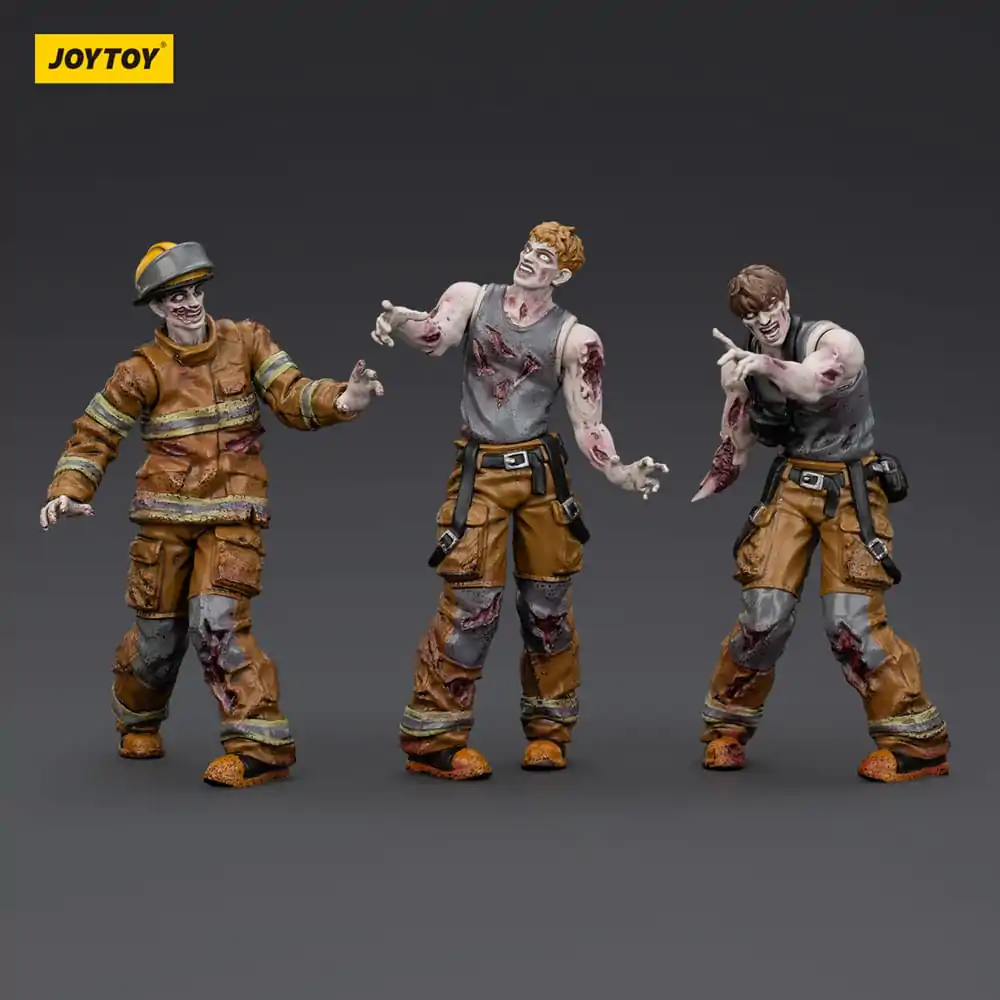 Zombie Dark Source Firefighters 3 db-os akciófigura csomag 8 cm termékfotó