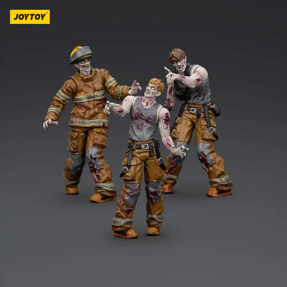 Zombie Dark Source Firefighters 3 db-os akciófigura csomag 8 cm termékfotó