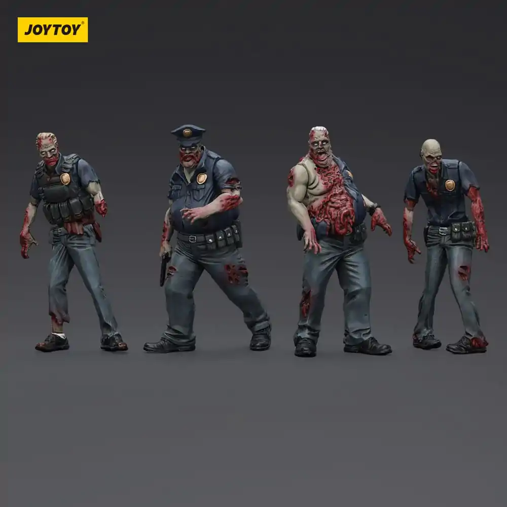 Zombie Dark Source Police (Male) 4 db-os akciófigura csomag 8 cm termékfotó