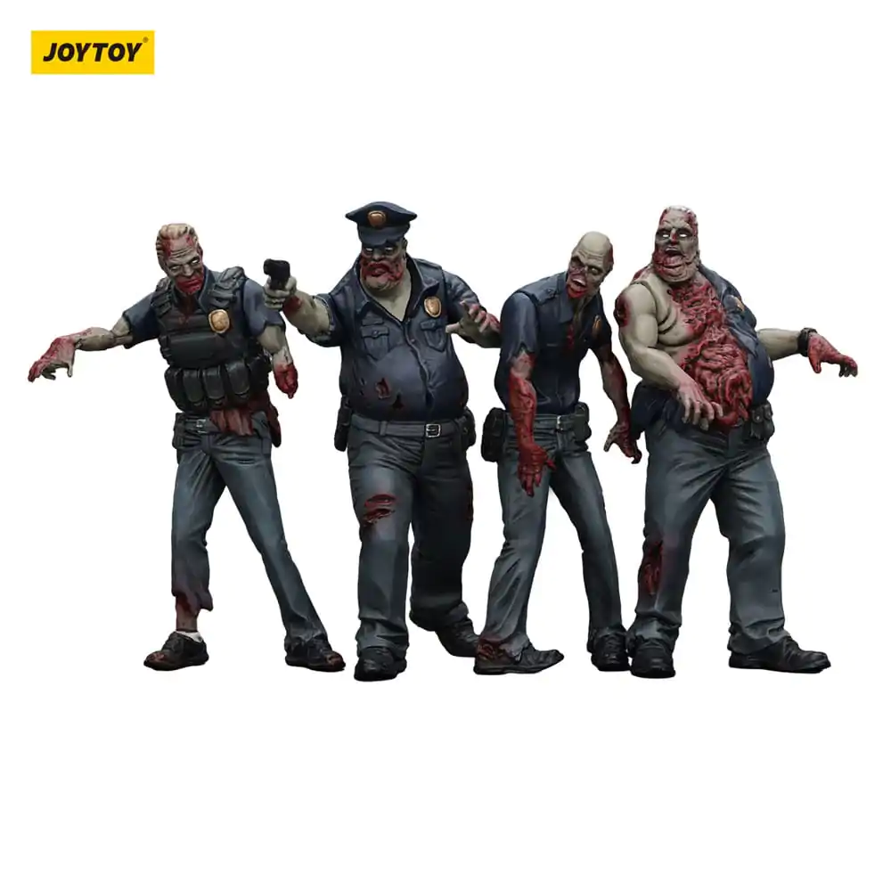 Zombie Dark Source Police (Male) 4 db-os akciófigura csomag 8 cm termékfotó