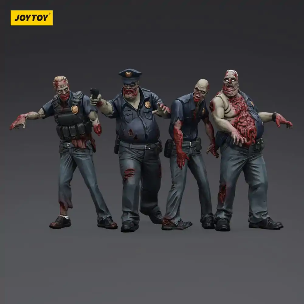 Zombie Dark Source Police (Male) 4 db-os akciófigura csomag 8 cm termékfotó