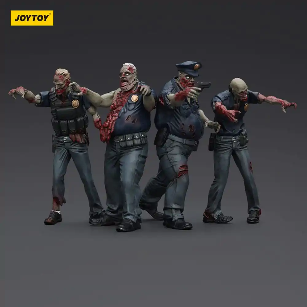 Zombie Dark Source Police (Male) 4 db-os akciófigura csomag 8 cm termékfotó