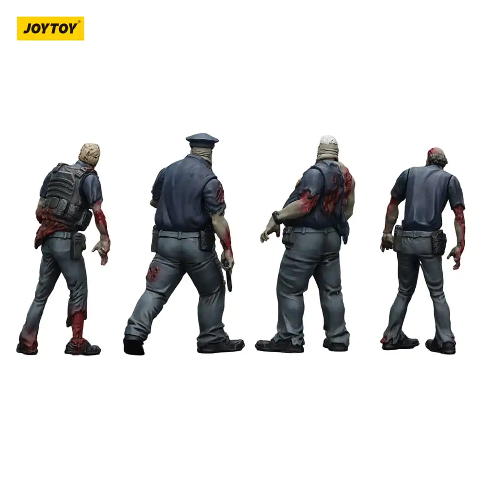 Zombie Dark Source Police (Male) 4 db-os akciófigura csomag 8 cm termékfotó
