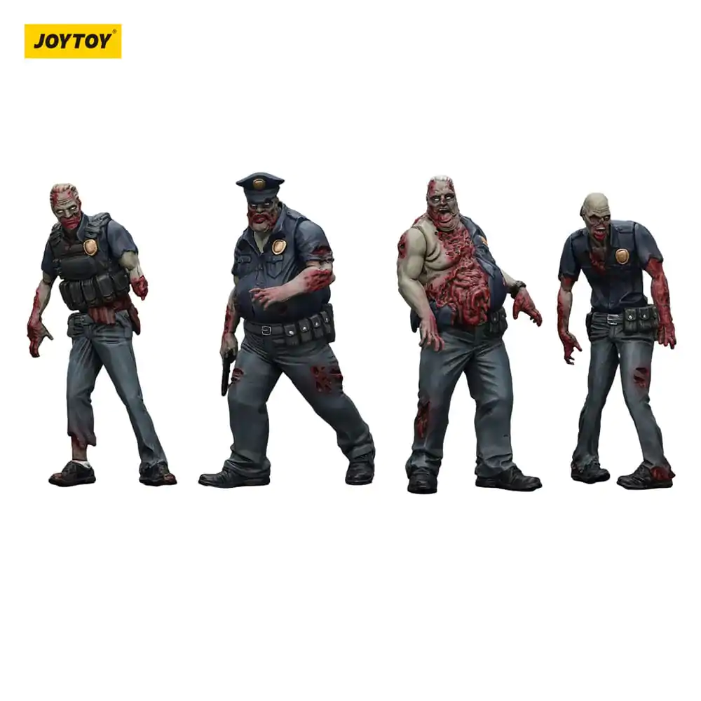 Zombie Dark Source Police (Male) 4 db-os akciófigura csomag 8 cm termékfotó