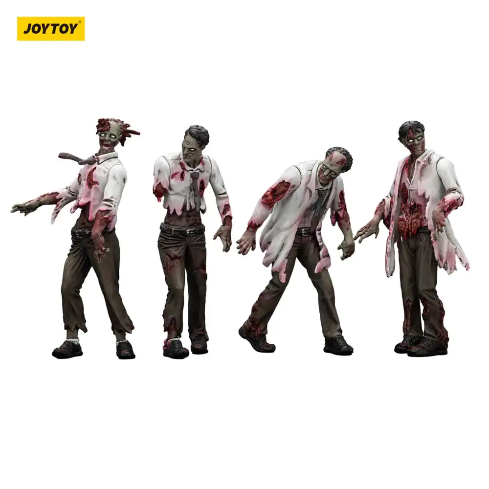 Zombie Dark Source Scientists (Male) 4 db-os akciófigura csomag 8 cm termékfotó