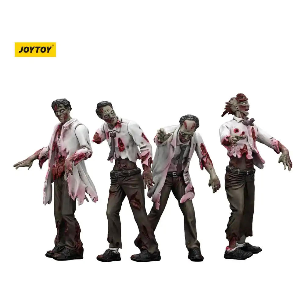 Zombie Dark Source Scientists (Male) 4 db-os akciófigura csomag 8 cm termékfotó