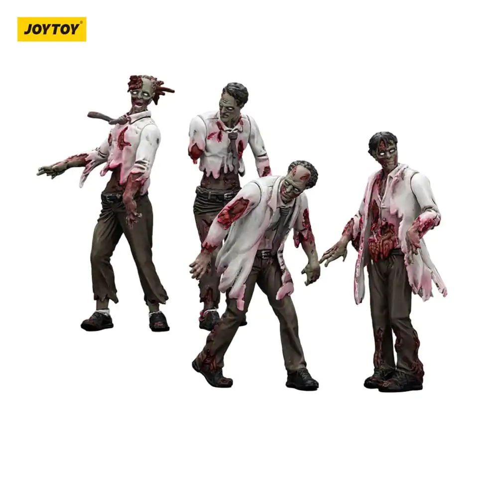 Zombie Dark Source Scientists (Male) 4 db-os akciófigura csomag 8 cm termékfotó