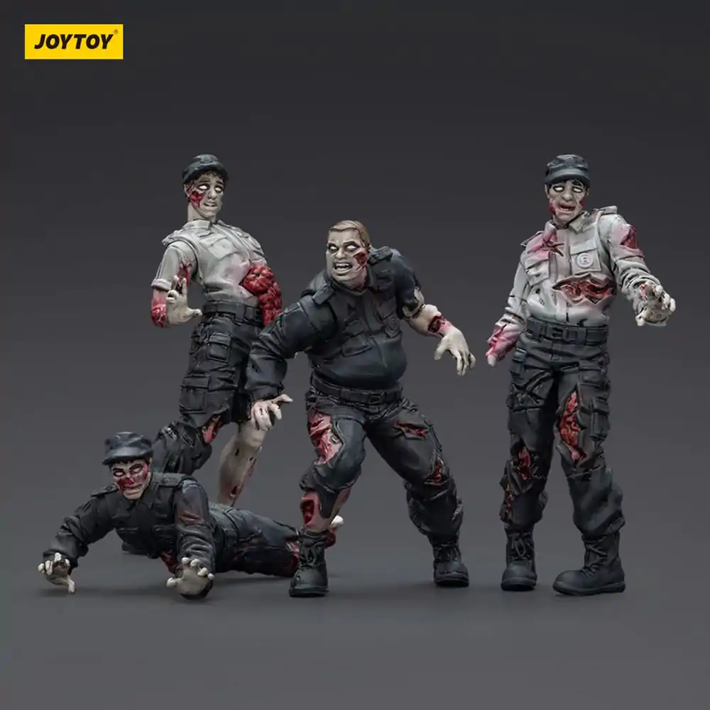 Zombie Dark Source Security Guards  4 db-os akciófigura csomag 8 cm termékfotó