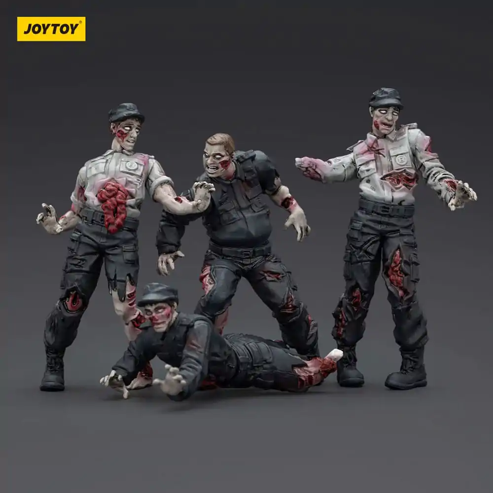 Zombie Dark Source Security Guards  4 db-os akciófigura csomag 8 cm termékfotó