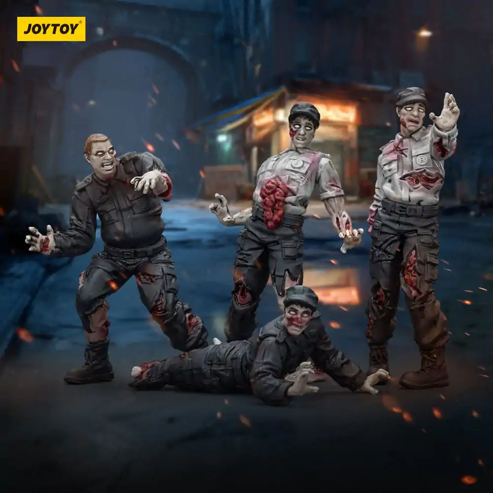Zombie Dark Source Security Guards  4 db-os akciófigura csomag 8 cm termékfotó