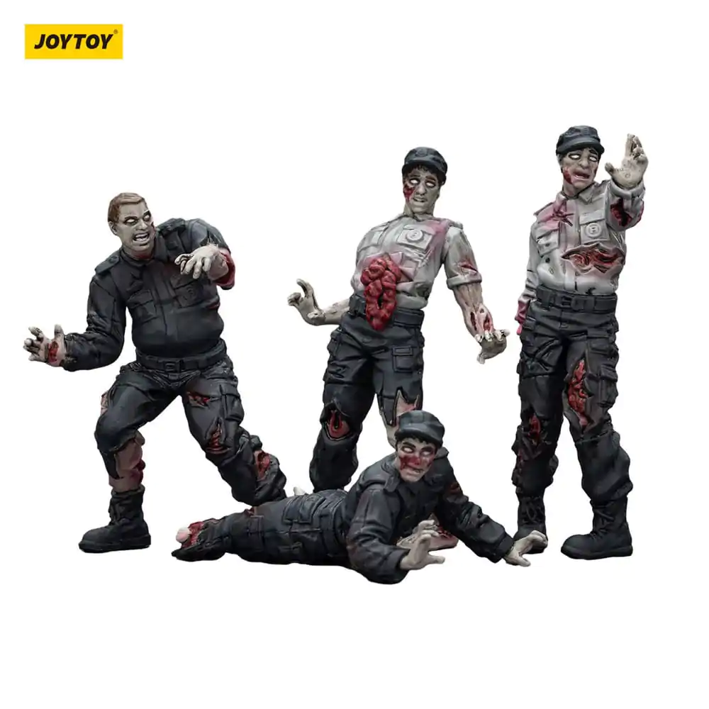 Zombie Dark Source Security Guards  4 db-os akciófigura csomag 8 cm termékfotó