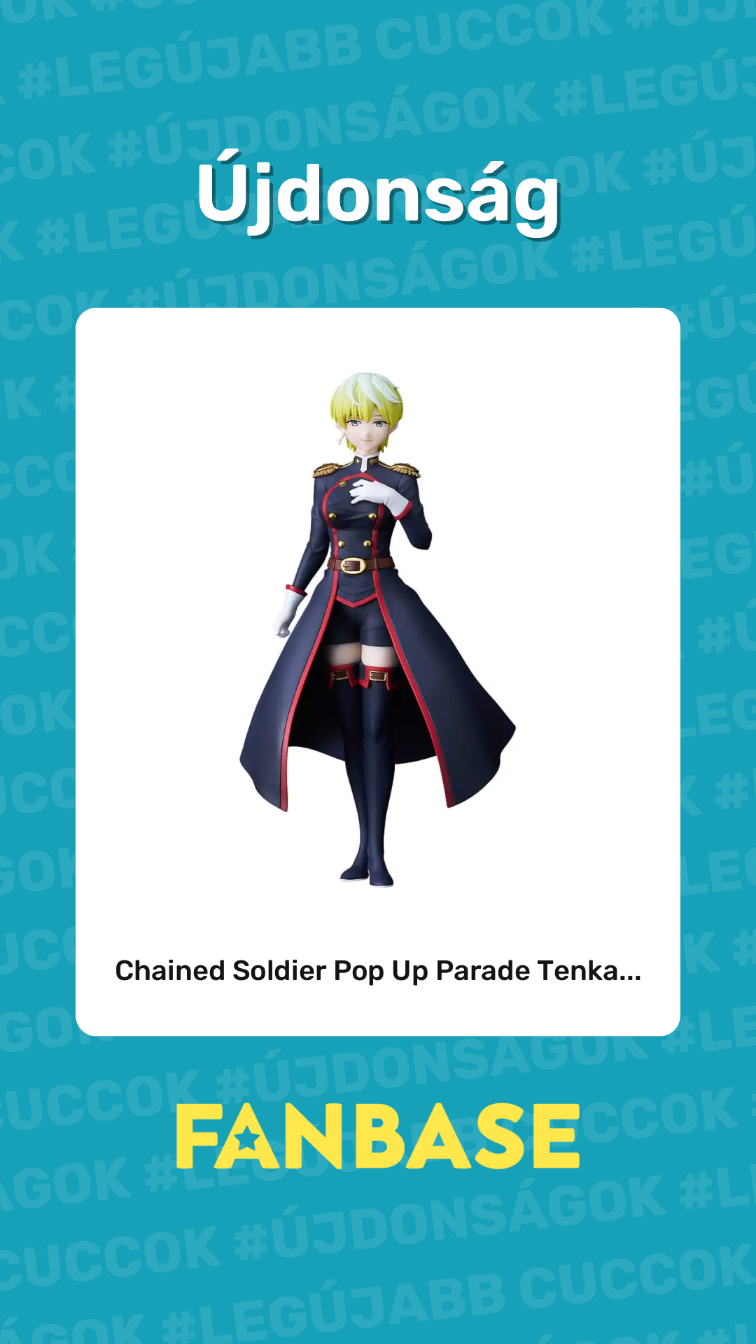 Újdonság: Chained Soldier Pop Up Parade Tenka Izumo PVC szobor figura 18 cm