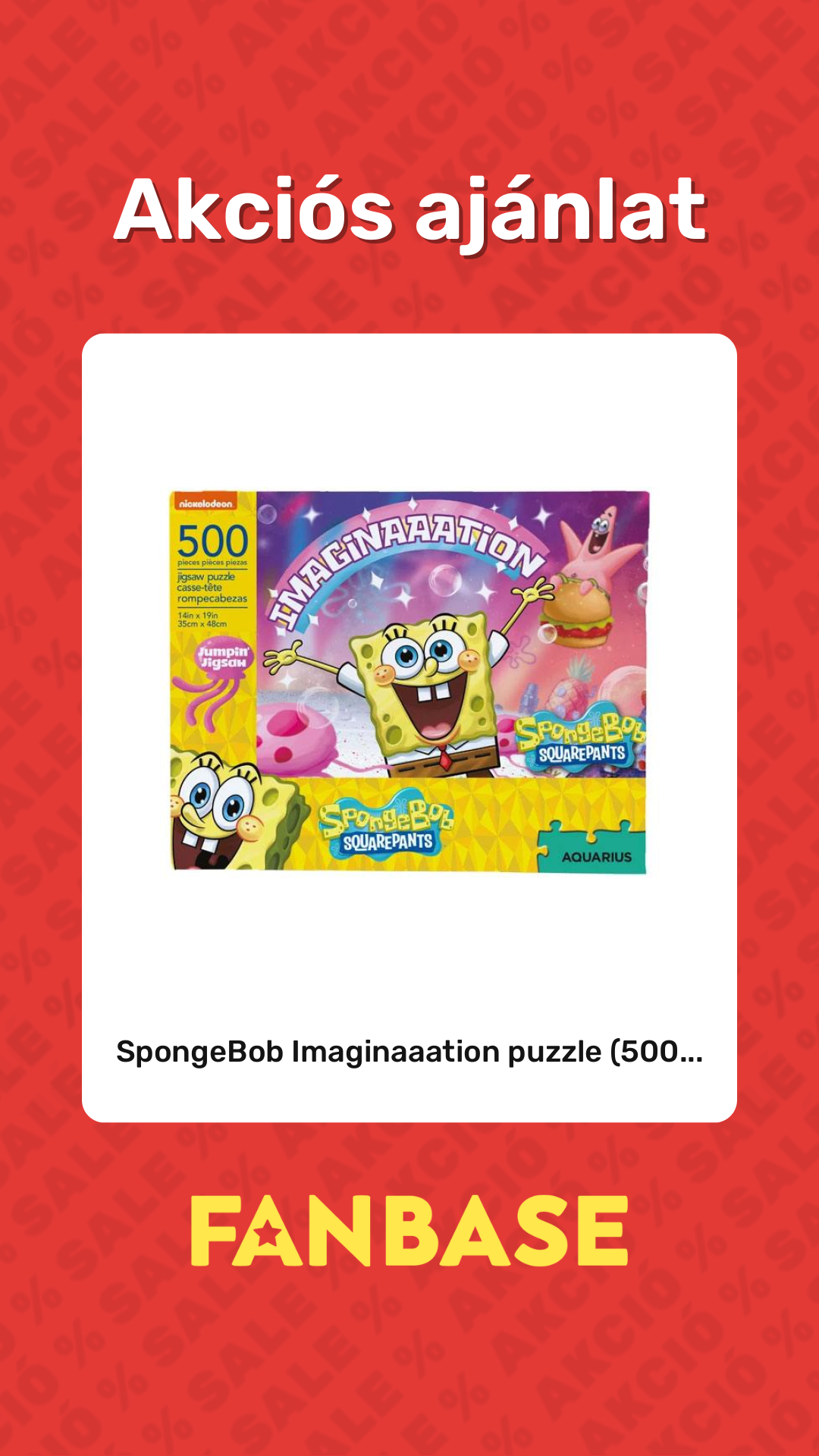 Akciós ajánlat: SpongeBob Imaginaaation puzzle (500...