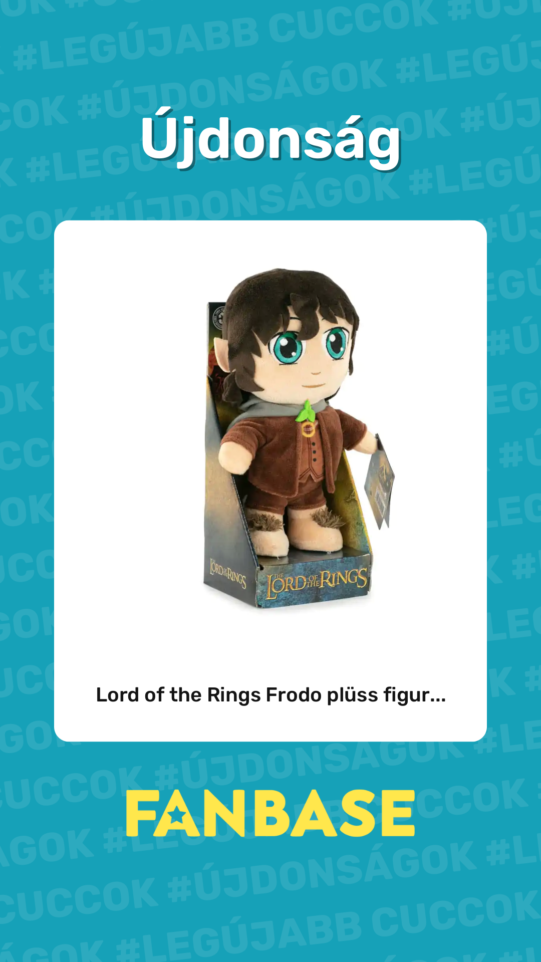 Újdonság: Lord of the Rings Frodo plüss figur...