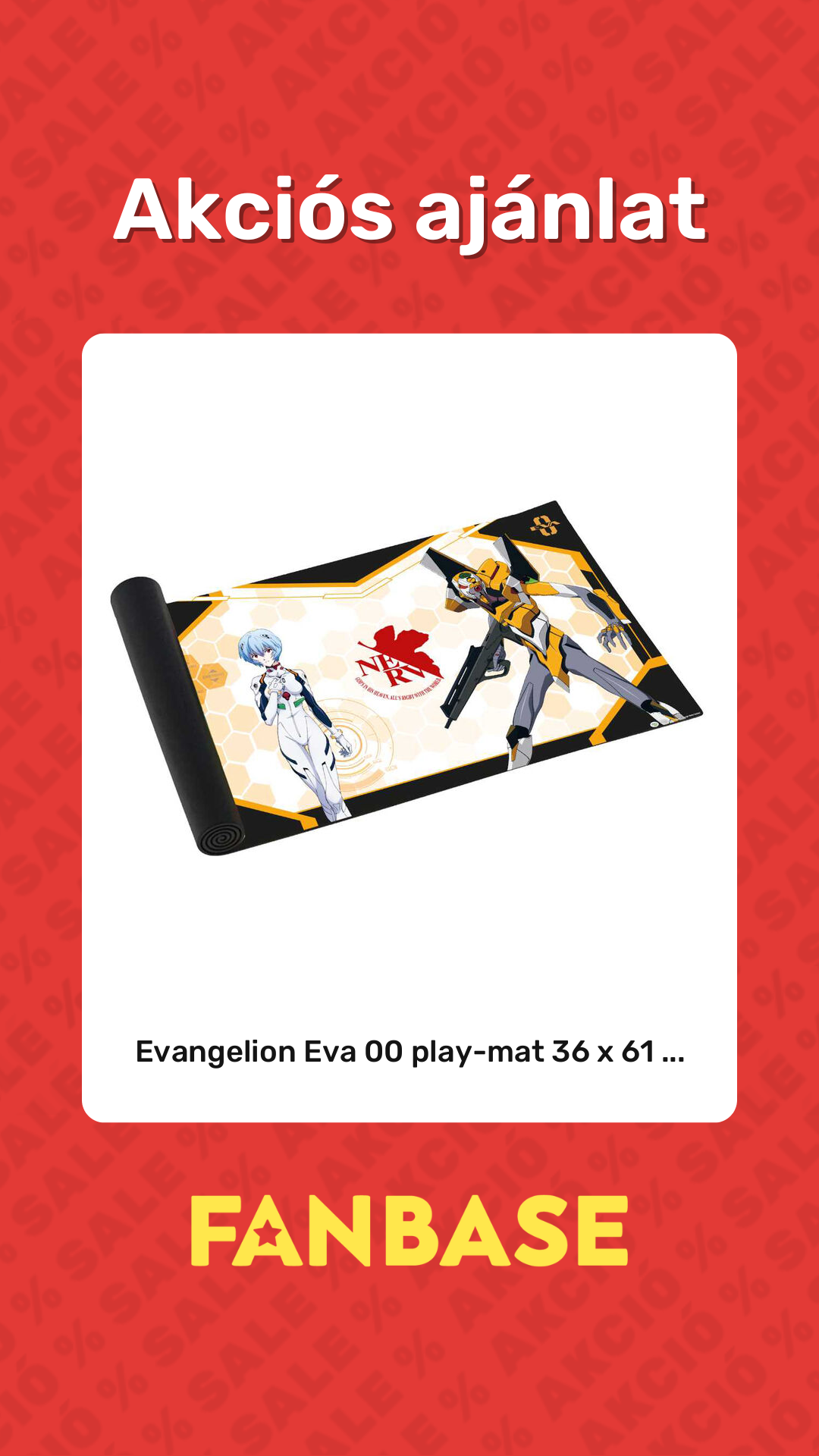 Akciós ajánlat: Evangelion Eva 00 play-mat 36 x 61 ...