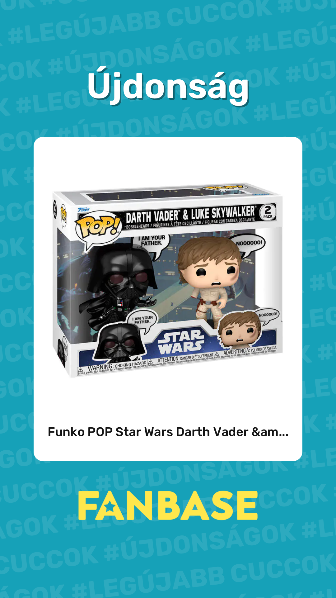 Újdonság: Funko POP Star Wars Darth Vader &am...