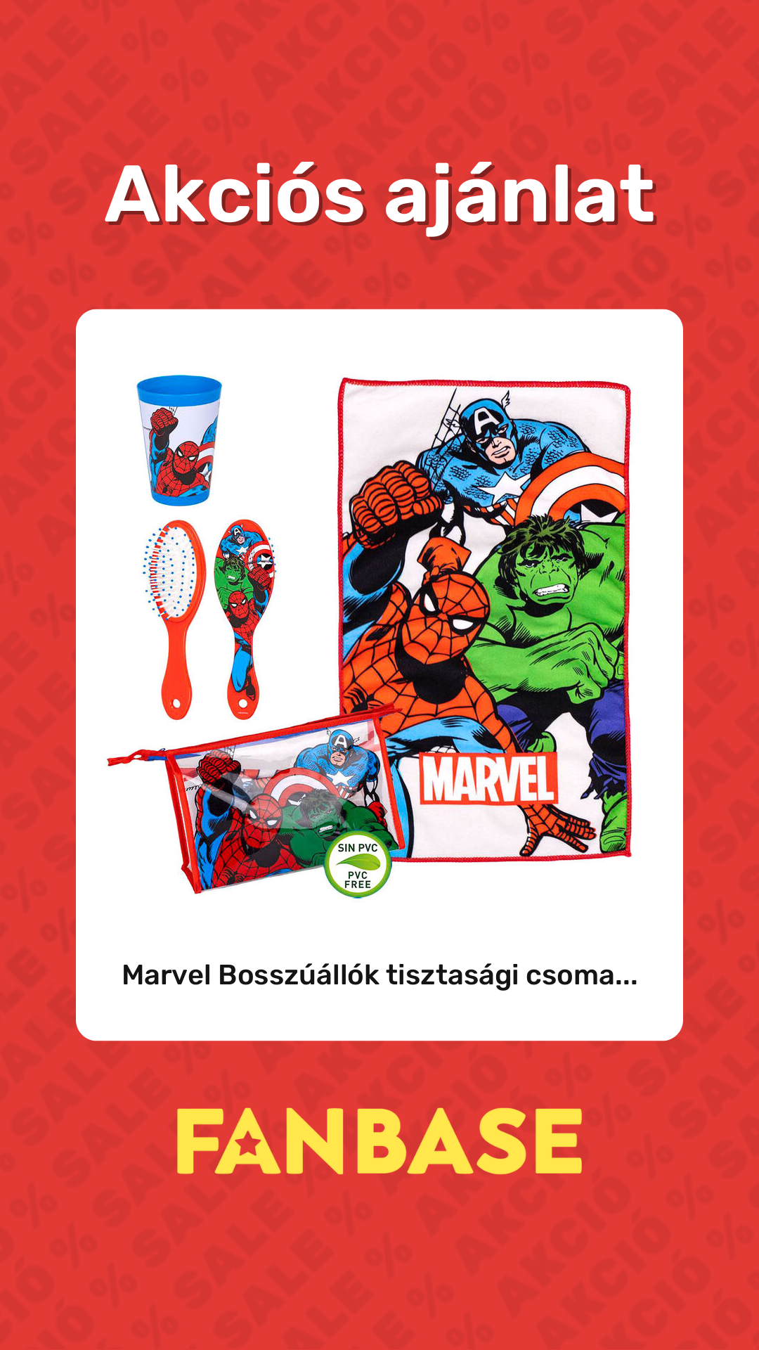 Akciós ajánlat: Marvel Bosszúállók tisztasági csoma...