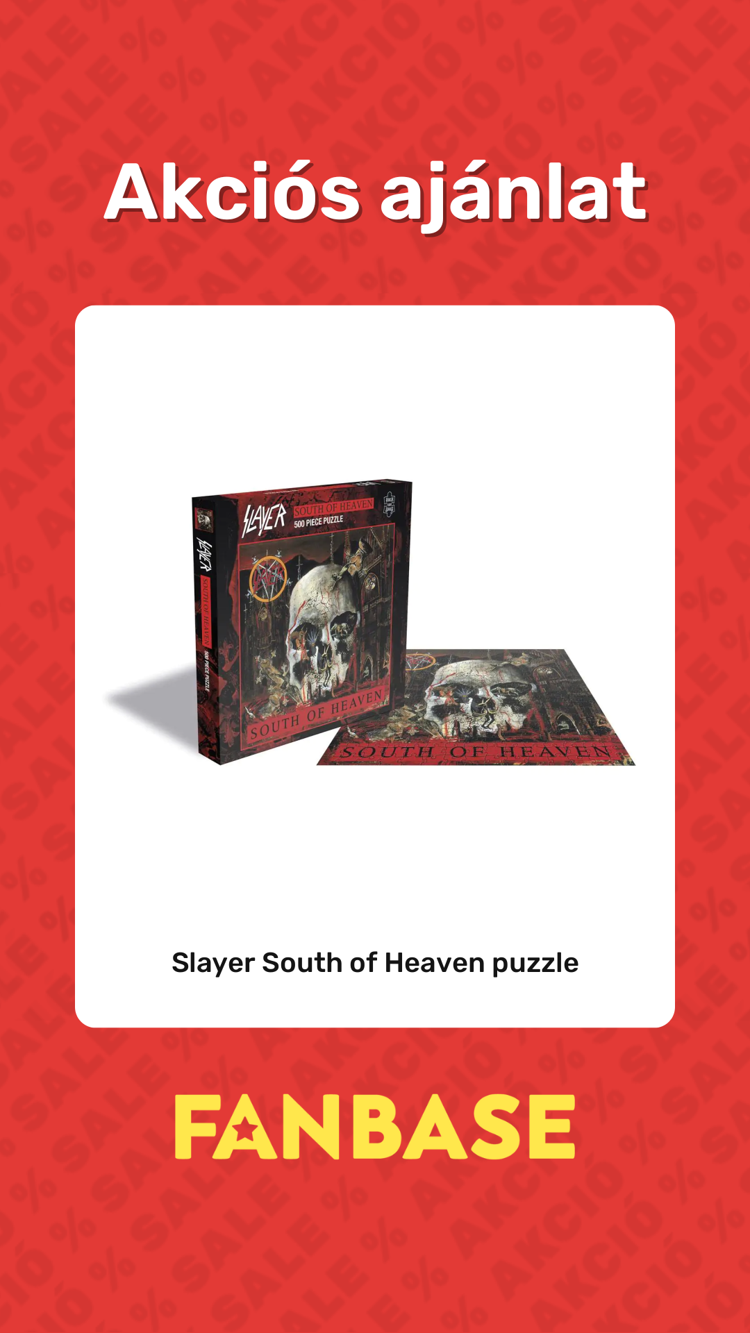 Akciós ajánlat: Slayer South of Heaven puzzle