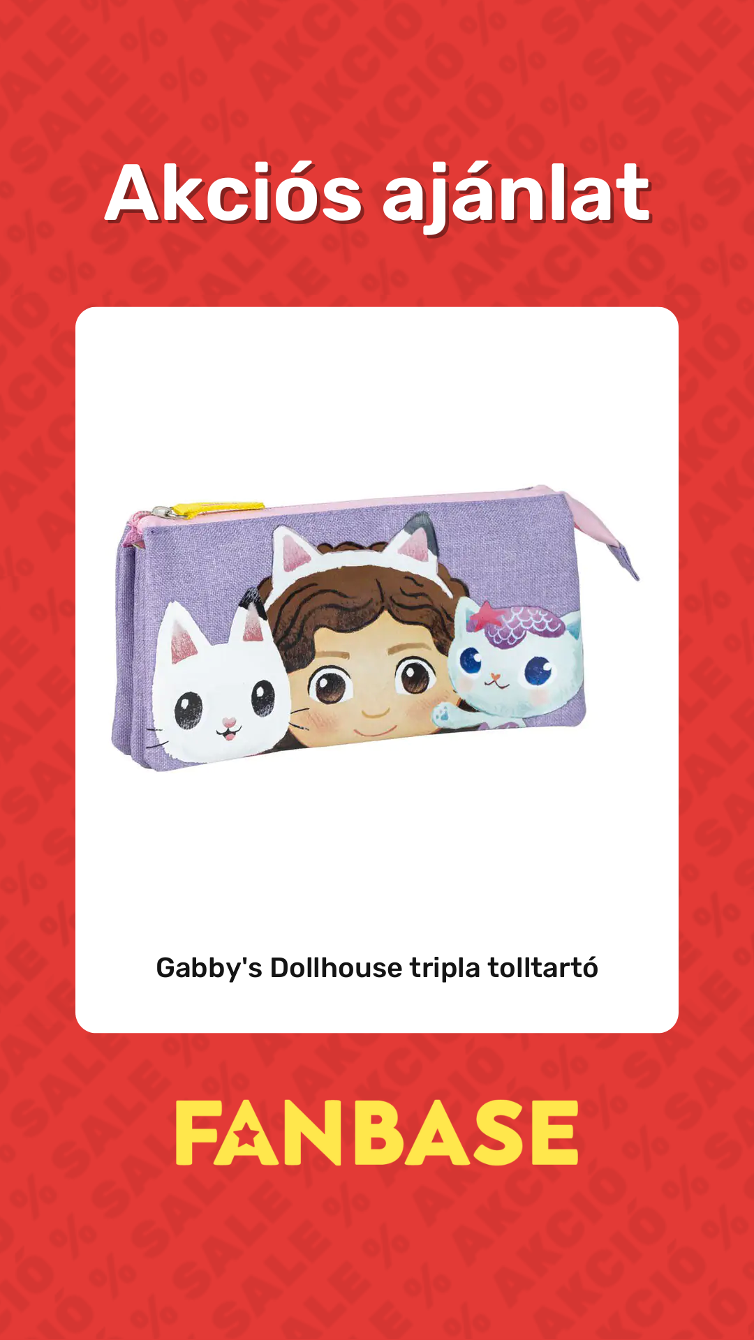 Akciós ajánlat: Gabby's Dollhouse tripla tolltartó