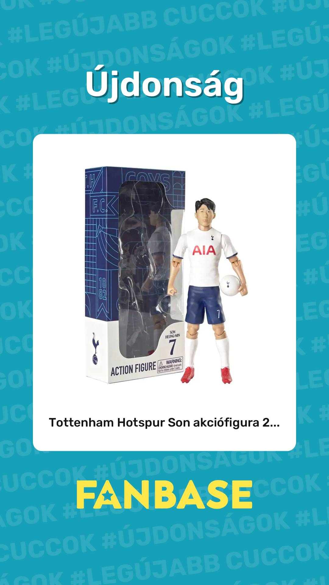 Újdonság: Tottenham Hotspur Son akciófigura 2...